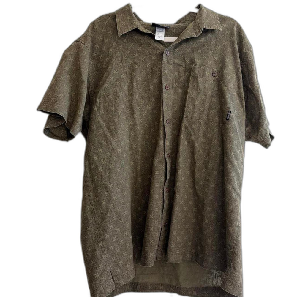 Patagonia Men's XL Olive Green Short Sleeve Button Up Shirt